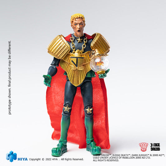 HIYA Exquisite Mini Series 1/18 Scale 4 Inch JUDGE DREDD Chief Judge Caligula Action Figure