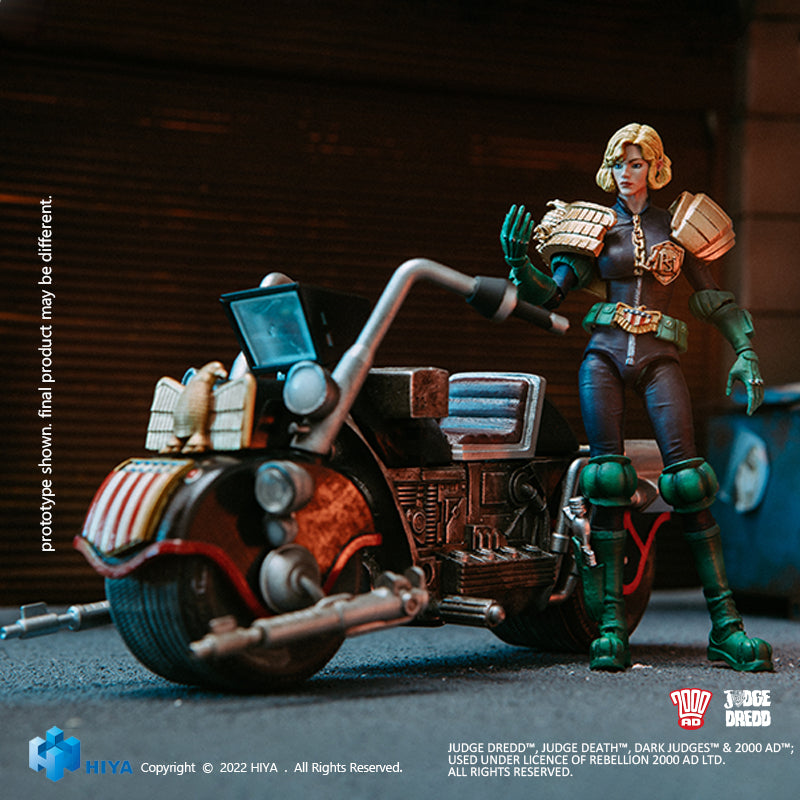 HIYA Exquisite Mini Series 1/18 Scale 4 Inch JUDGE DREDD Judge Anderson & Lawmaster MK Ⅱ Set Action Figure