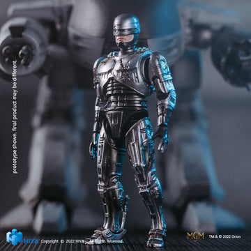 HIYA Exquisite Mini Series 1/18 Scale 4 Inch ED209 VS Robocop BattleDamage 2 Pack SDCC2022 Exclusive