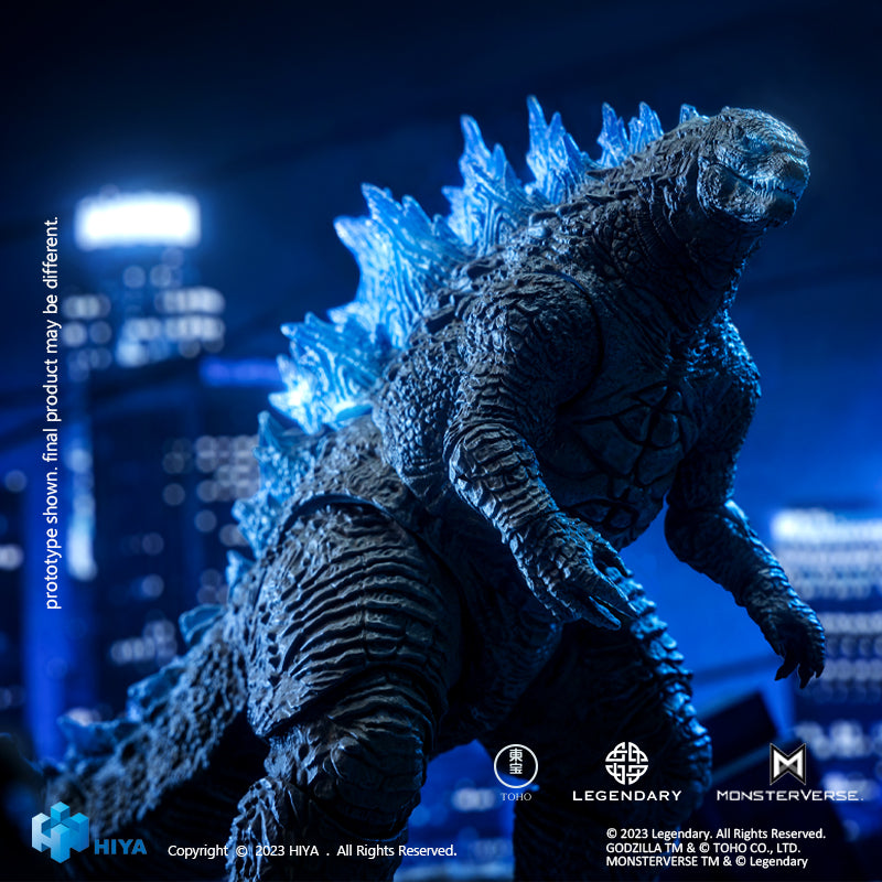 HIYA Exquisite Basic Series  None Scale 7 Inch Godzilla vs Kong Heat Ray Godzilla Translucent Ver. Action Figure